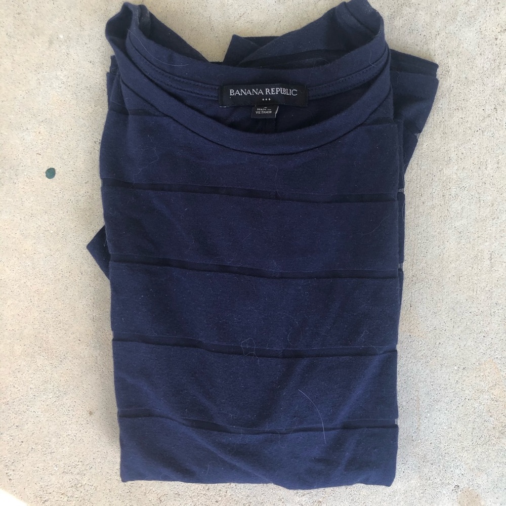 Banana Republic mesh stripe t-shirt